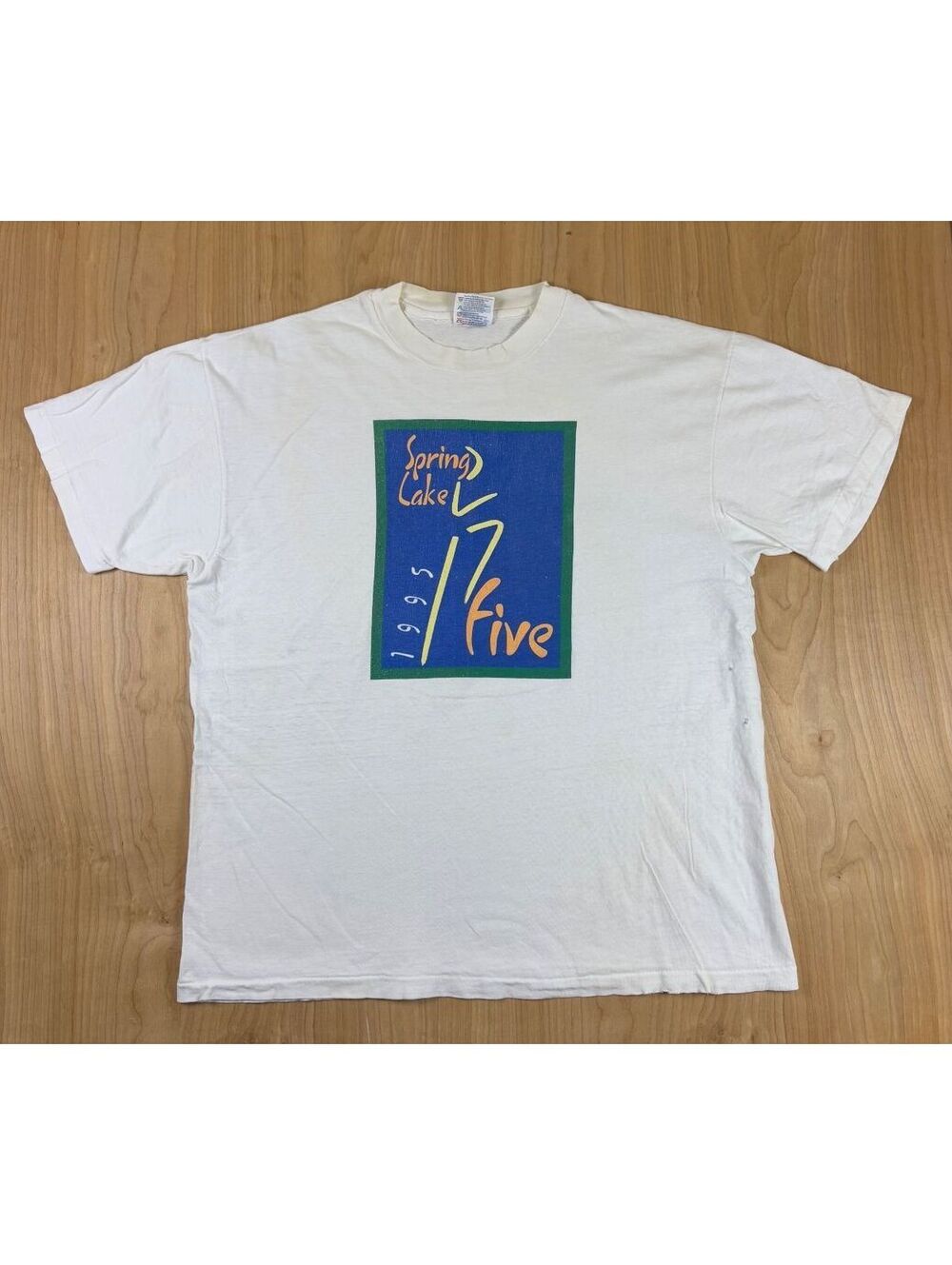 Vintage 90s Spring Lake Five tshirt Hanes Beefy T 100 cotton marathon running 5k